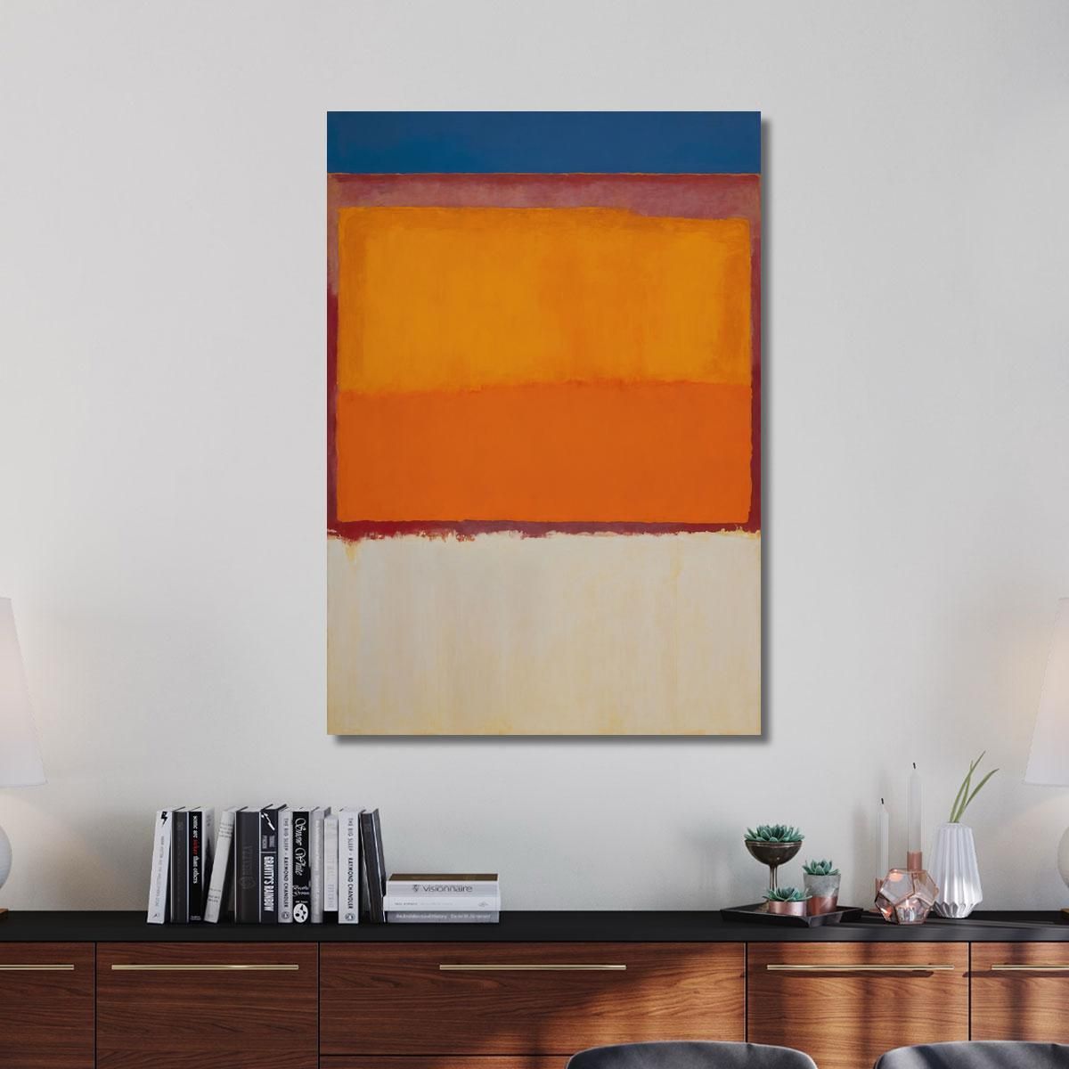 Blu Arancione E Bianco Ispirato A Mark Rothko irhk3 quadro stampa su tela
