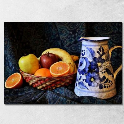 Quadro Moderno Cestino Di Frutta foo21 quadro stampa su tela