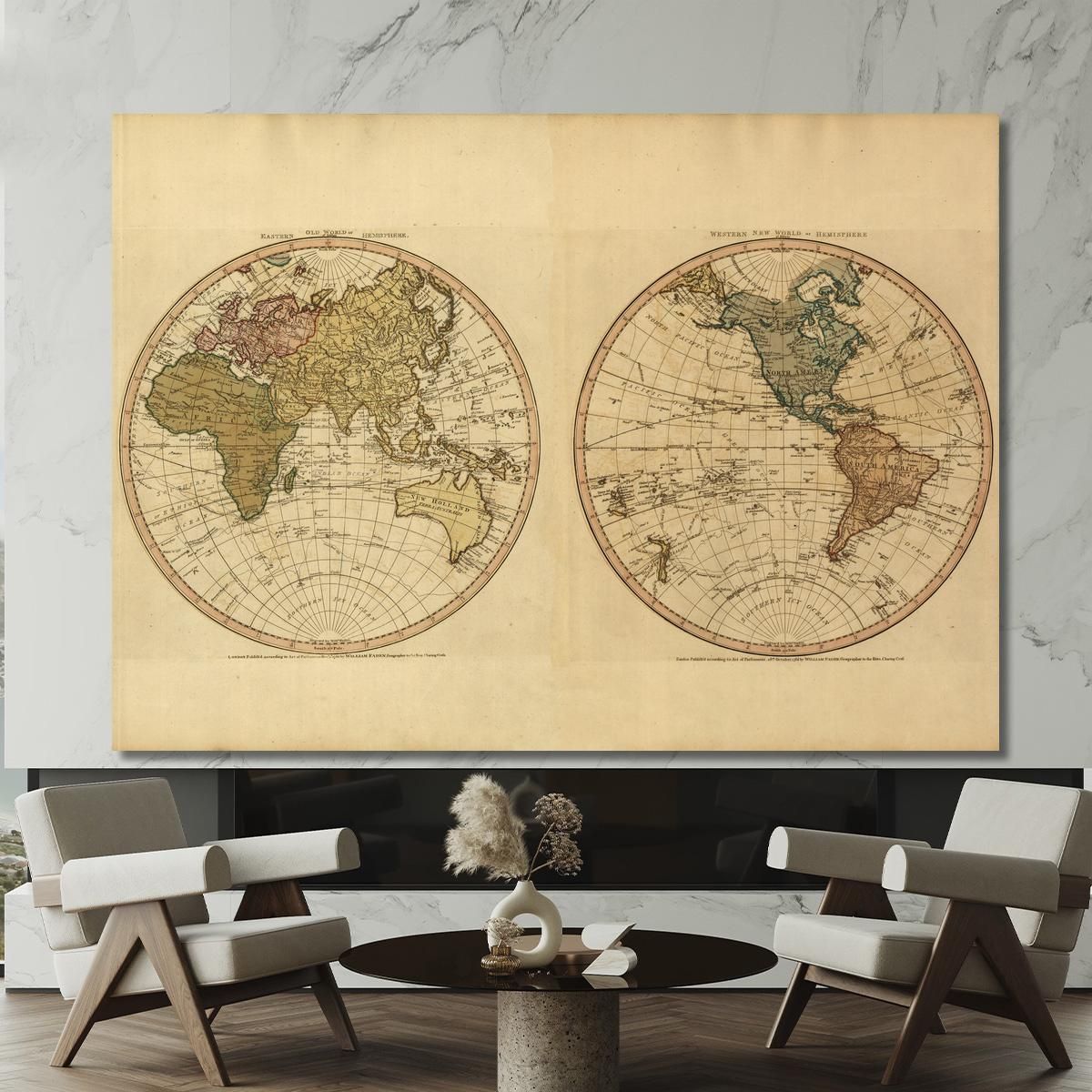 Hengjiang 4 Federe Cuscino Quadrate 45x45 Cm Con Mappa Del Mondo E Bandiere - Cotone E Lino, Doppia Stampa