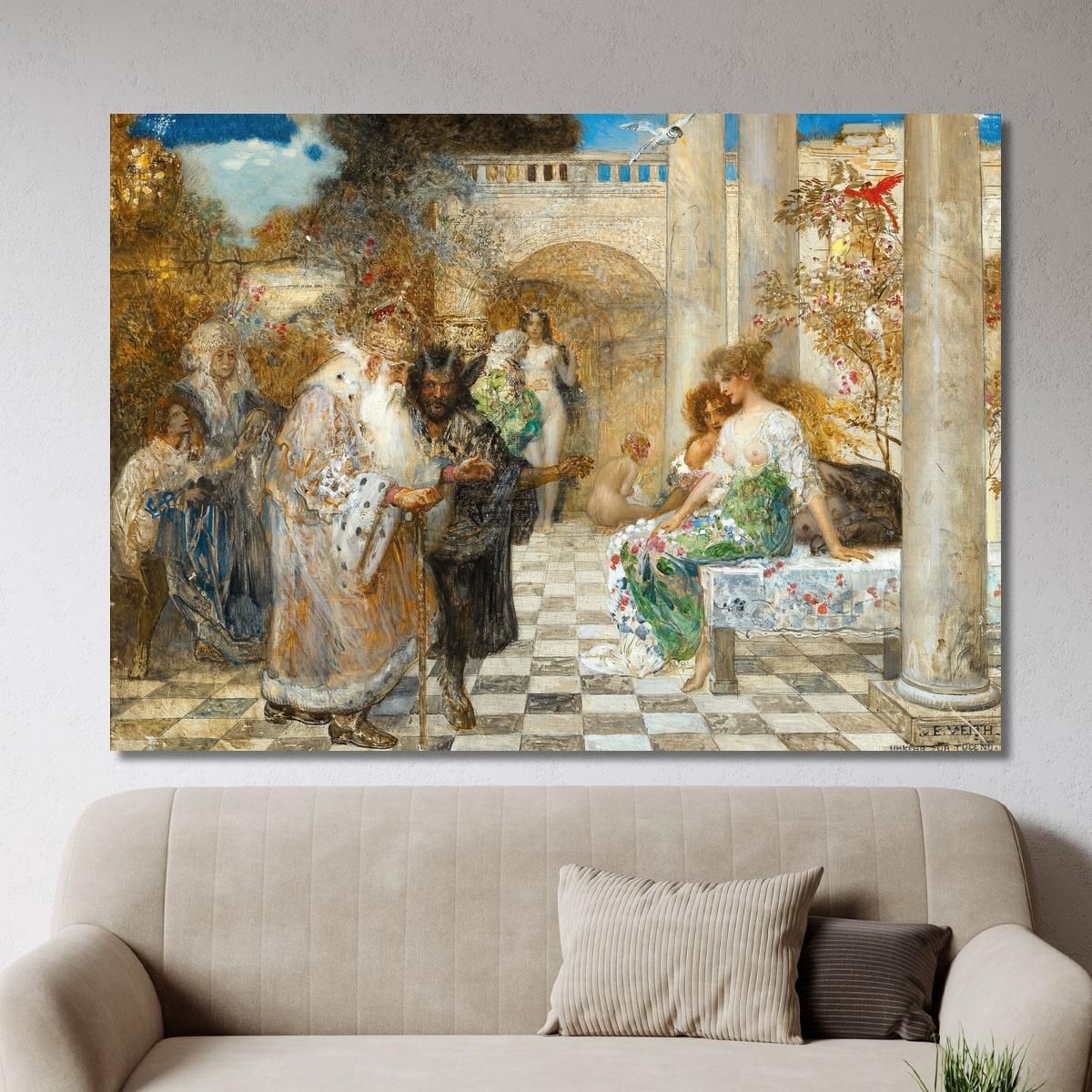 Ritorno Alla Virtù Eduard Veith evt28 quadro stampa su tela