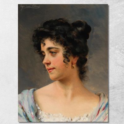 Una Bella Donna Veneziana Eugen von Blaas evb1 quadro stampa su tela