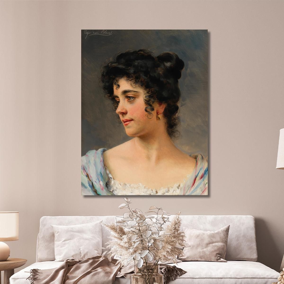 Una Bella Donna Veneziana Eugen von Blaas evb1 quadro stampa su tela