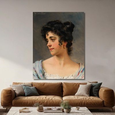Una Bella Donna Veneziana Eugen von Blaas evb1 quadro stampa su tela
