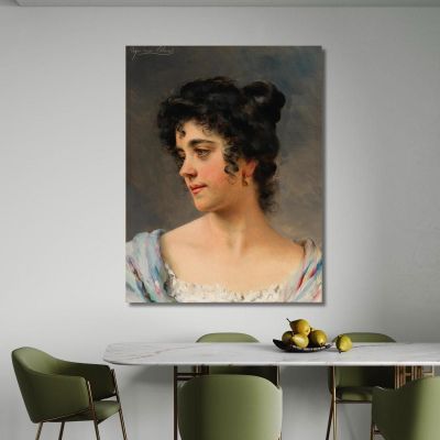 Una Bella Donna Veneziana Eugen von Blaas evb1 quadro stampa su tela
