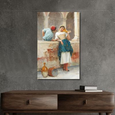 Civetteria Eugen von Blaas evb32 quadro stampa su tela