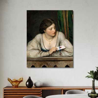 La Lettera D’Amore Eugen von Blaas evb68 quadro stampa su tela
