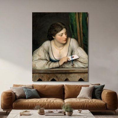 La Lettera D’Amore Eugen von Blaas evb68 quadro stampa su tela