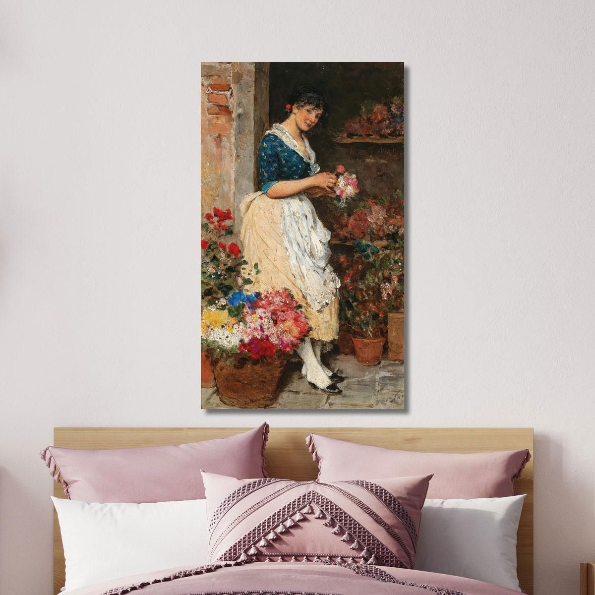 La Fioraia Veneziana Eugen von Blaas evb76 quadro stampa su tela