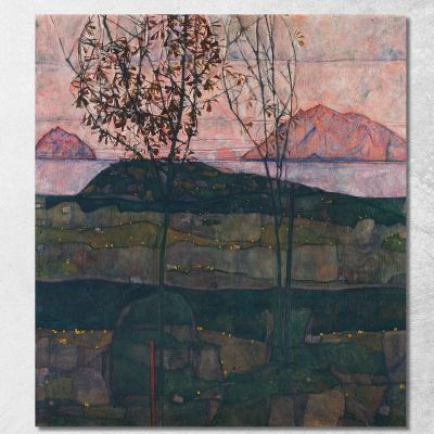 Sole Calante Egon Schiele esh2 quadro stampa su tela