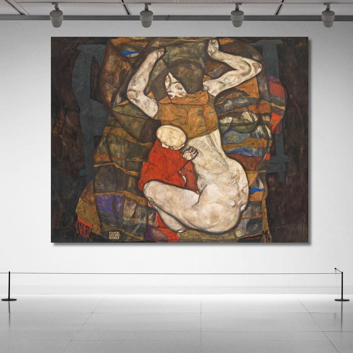 Giovane Madre Egon Schiele esh9 quadro stampa su tela