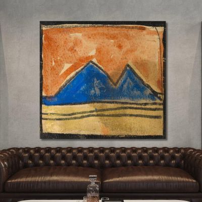 Paysage Abstrait Egon Schiele, esh14 tableau impression sur toile