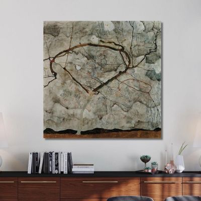 Albero Autunnale Nell'Aria Agitata (Albero Invernale) Egon Schiele, esh19 quadro stampa su tela