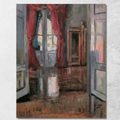 Vista Nell'Appartamento Di Leopold E Marie Czihaczek Egon Schiele esh25 quadro stampa su tela