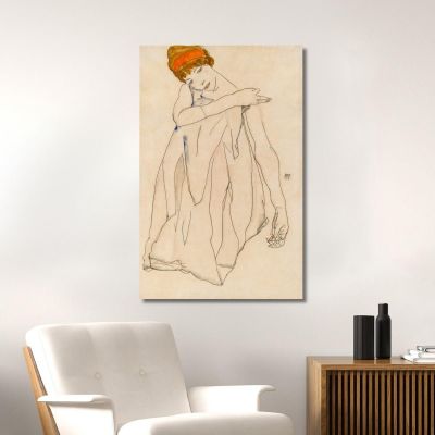 Ballerina Egon Schiele, esh36 quadro stampa su tela