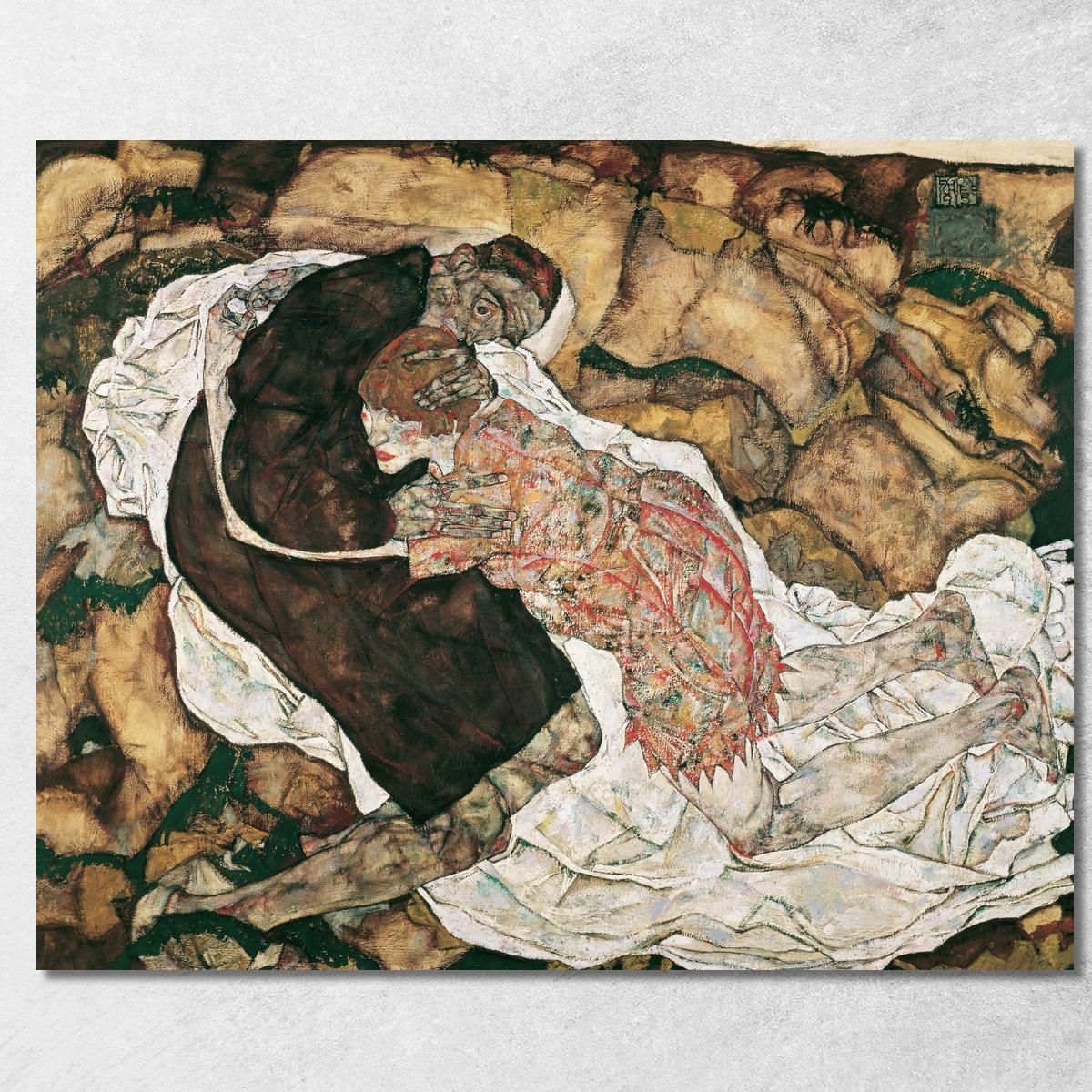 Morte E Ragazza Egon Schiele esh40 quadro stampa su tela Morte E Ragazza Egon Schiele esh40 quadro stampa su tela