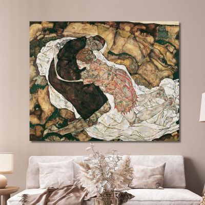 Morte E Ragazza Egon Schiele, esh40 quadro stampa su tela