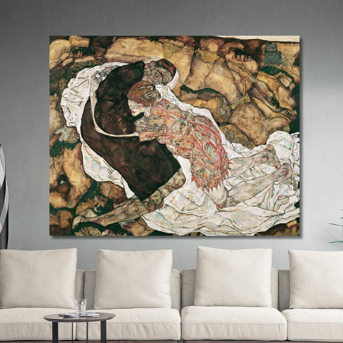 Morte E Ragazza Egon Schiele esh40 quadro stampa su tela