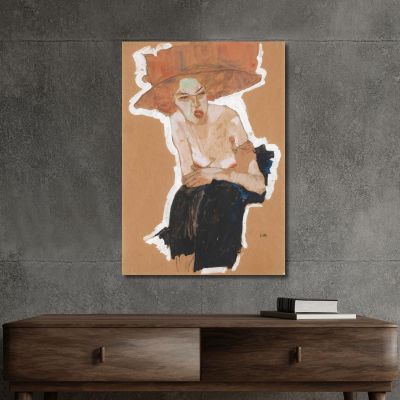 La Maliziosa Egon Schiele esh43 quadro stampa su tela La Maliziosa Egon Schiele esh43 quadro stampa su tela