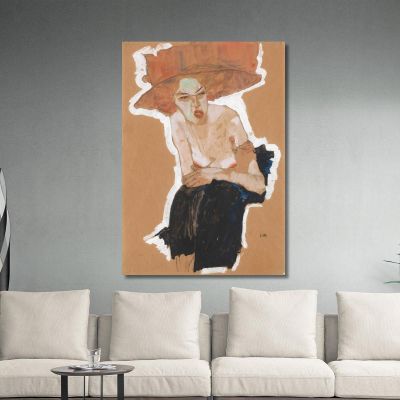 La Maliziosa Egon Schiele esh43 quadro stampa su tela La Maliziosa Egon Schiele esh43 quadro stampa su tela