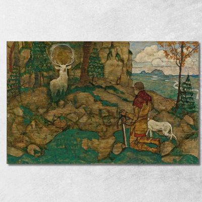 La Visione Di San Uberto Egon Schiele esh44 quadro stampa su tela