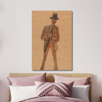Franz Weigang Egon Schiele, esh53 tableau impression sur toile
