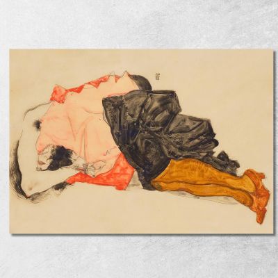 Donna Che Nasconde Il Viso Egon Schiele esh54 quadro stampa su tela