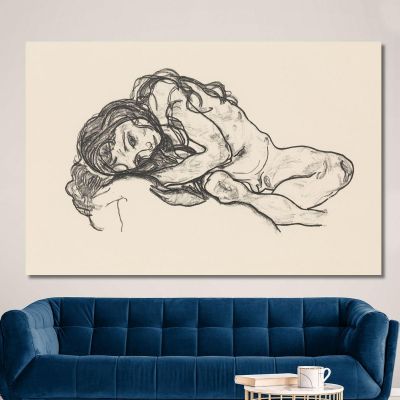 Chica Egon Schiele, esh61 cuadro en lienzo