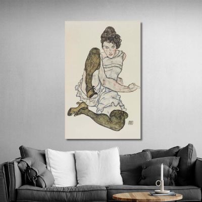 Dessins À La Main Egon Schiele, esh62 tableau impression sur toile
