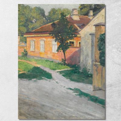 Casa A Hütteldorf Egon Schiele esh63 quadro stampa su tela