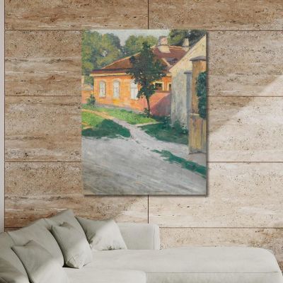 Haus In Hütteldorf Egon Schiele, esh63 drucken auf leinwand