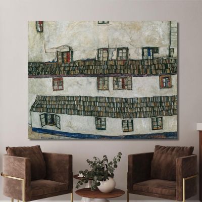 House Wall With Window Egon Schiele, esh68 canvas print