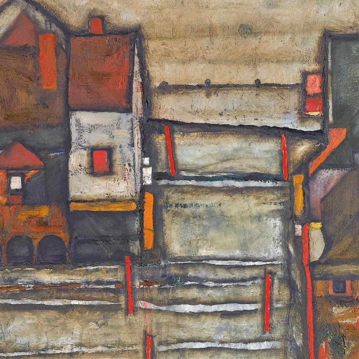 Case Con Bucato Sobborghi Ii Egon Schiele esh71 quadro stampa su tela