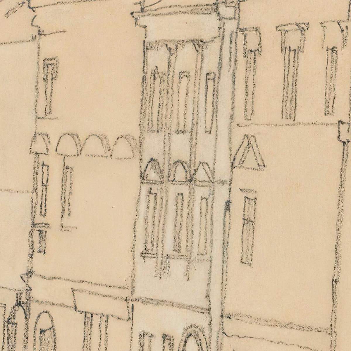 Case A Krumau Egon Schiele esh73 quadro stampa su tela