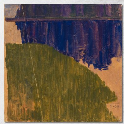 Studio Di Paesaggio Hirschbergen Foresta Boema Egon Schiele esh84 quadro stampa su tela