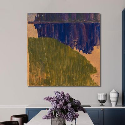 Studio Di Paesaggio Hirschbergen Foresta Boema Egon Schiele, esh84 quadro stampa su tela