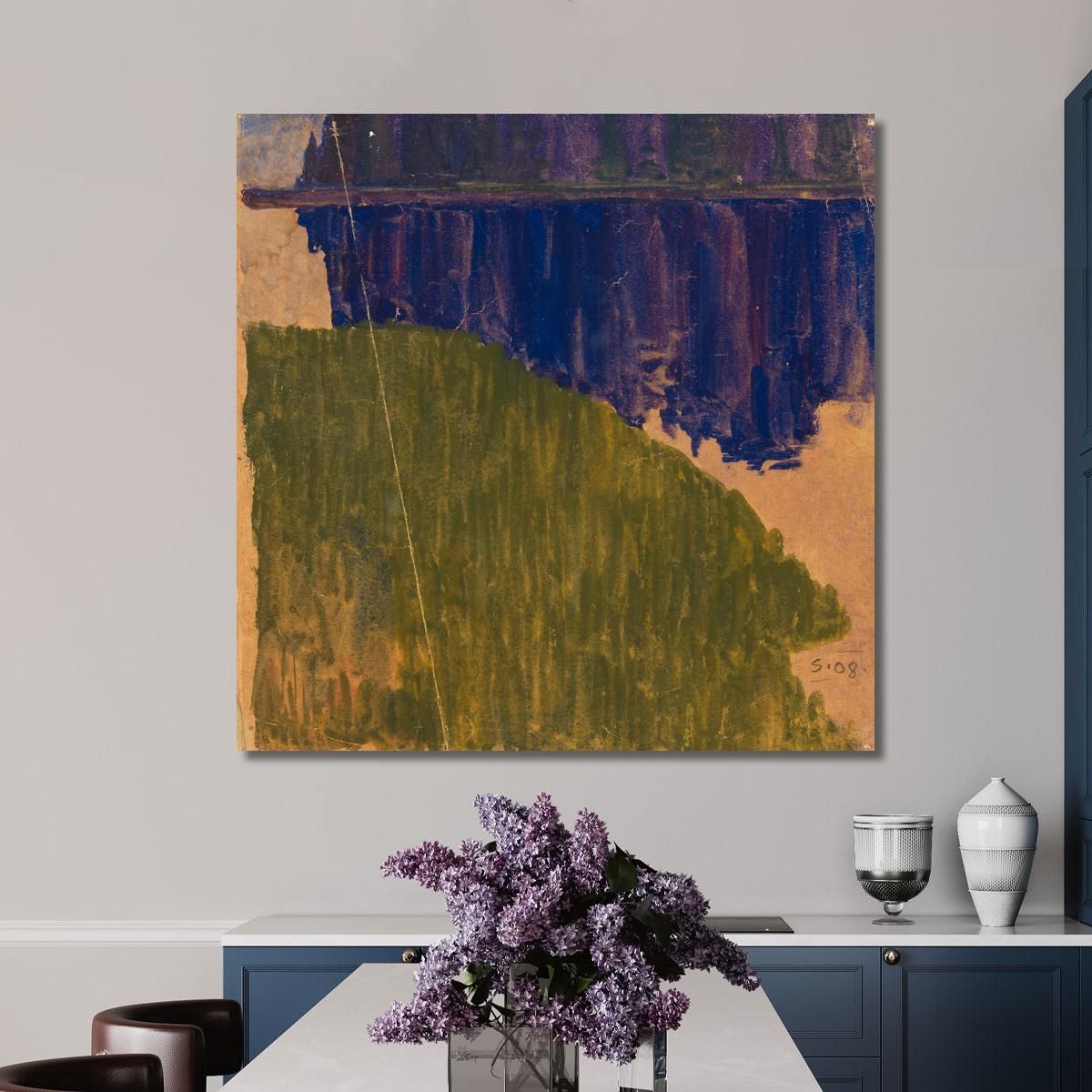Studio Di Paesaggio Hirschbergen Foresta Boema Egon Schiele esh84 quadro stampa su tela