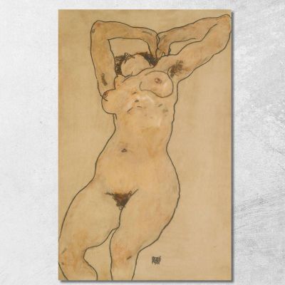 Distesa Nudo Sdraiato Egon Schiele esh87 quadro stampa su tela