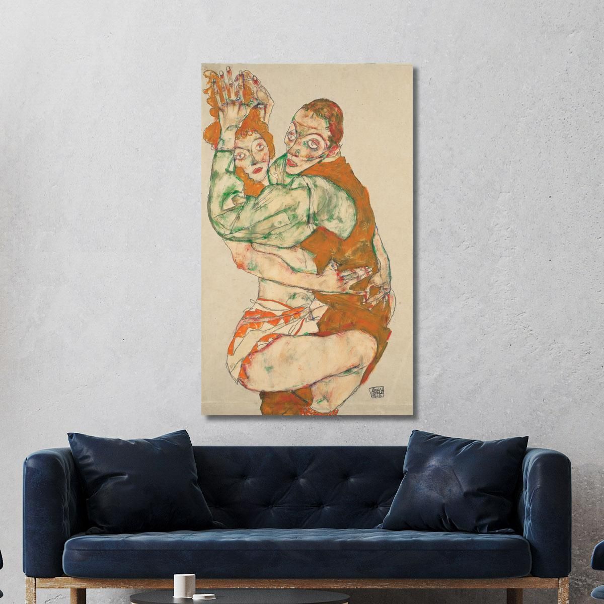 Atto D’Amore Egon Schiele esh89 quadro stampa su tela