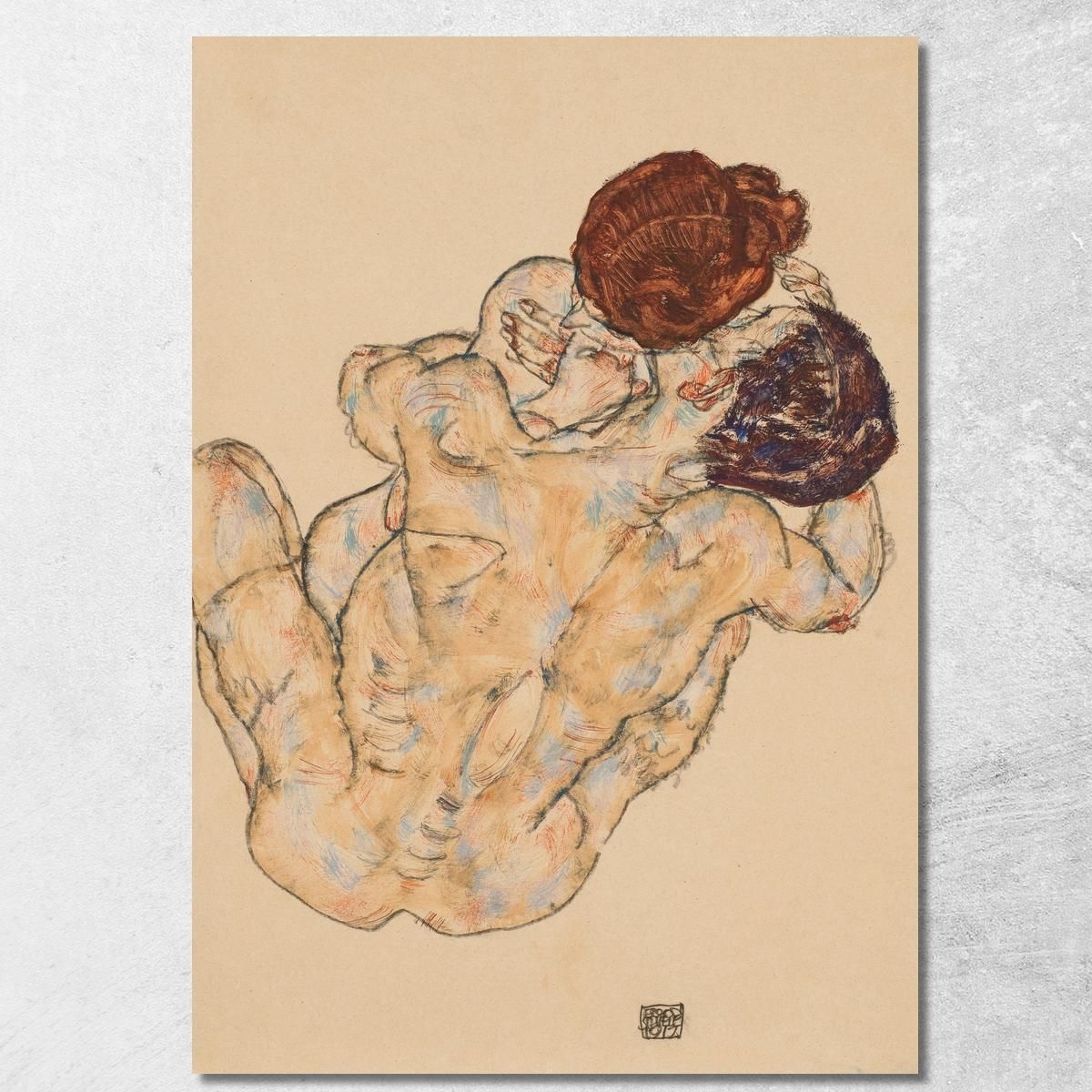 Uomo E Donna Abbraccio Egon Schiele esh93 quadro stampa su tela Uomo E Donna Abbraccio Egon Schiele esh93 quadro stampa su tela