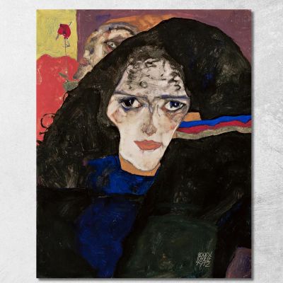 Donna In Lutto Egon Schiele esh99 quadro stampa su tela