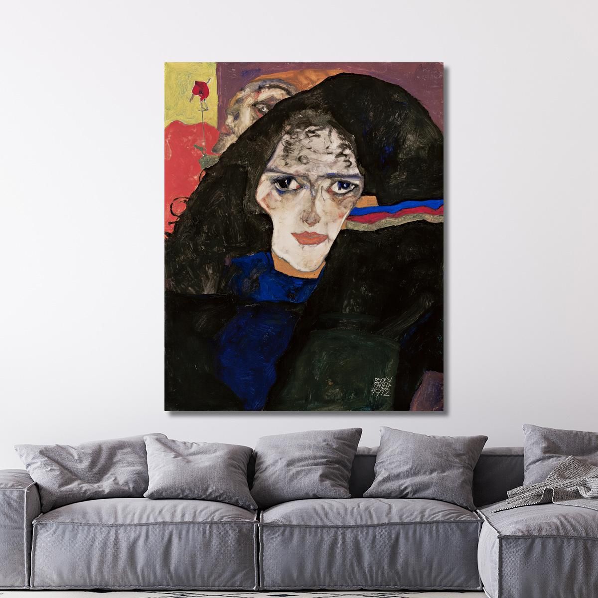 Donna In Lutto Egon Schiele esh99 quadro stampa su tela