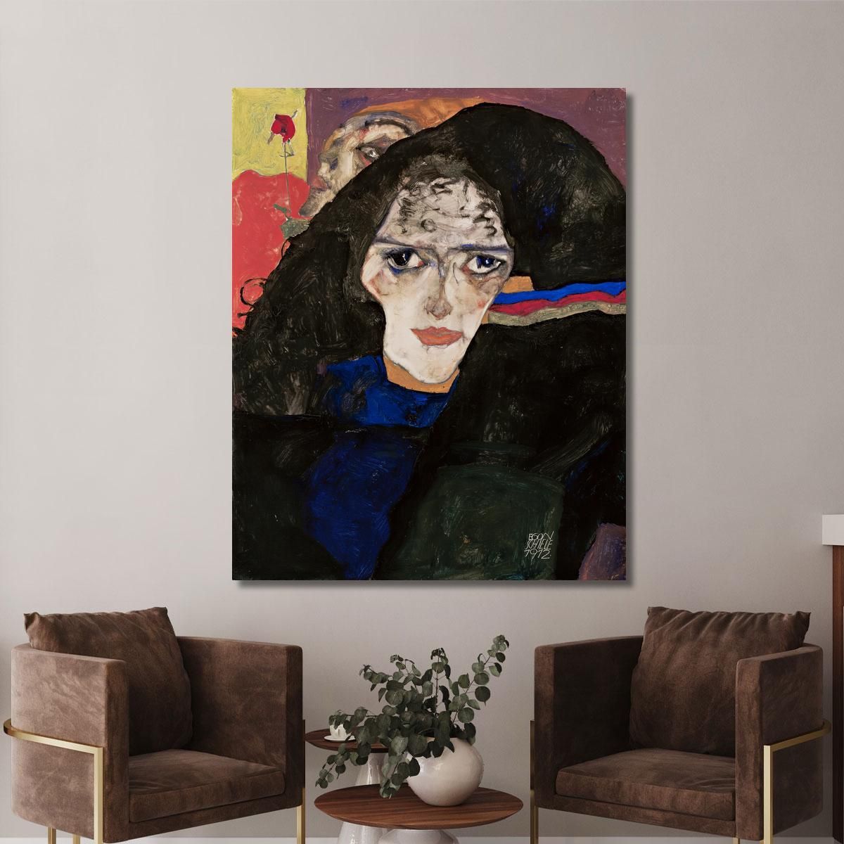 Donna In Lutto Egon Schiele esh99 quadro stampa su tela