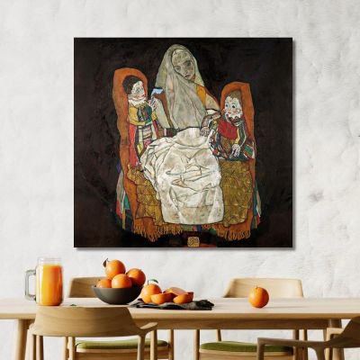 Madre Con Due Bambini Iii Egon Schiele esh101 quadro stampa su tela Madre Con Due Bambini Iii Egon Schiele esh101 quadro stampa su tela