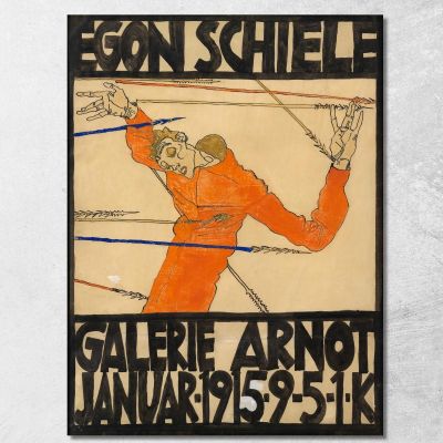 Manifesto Della Mostra Di Schiele Alla Galerie Arnot Egon Schiele esh115 quadro stampa su tela