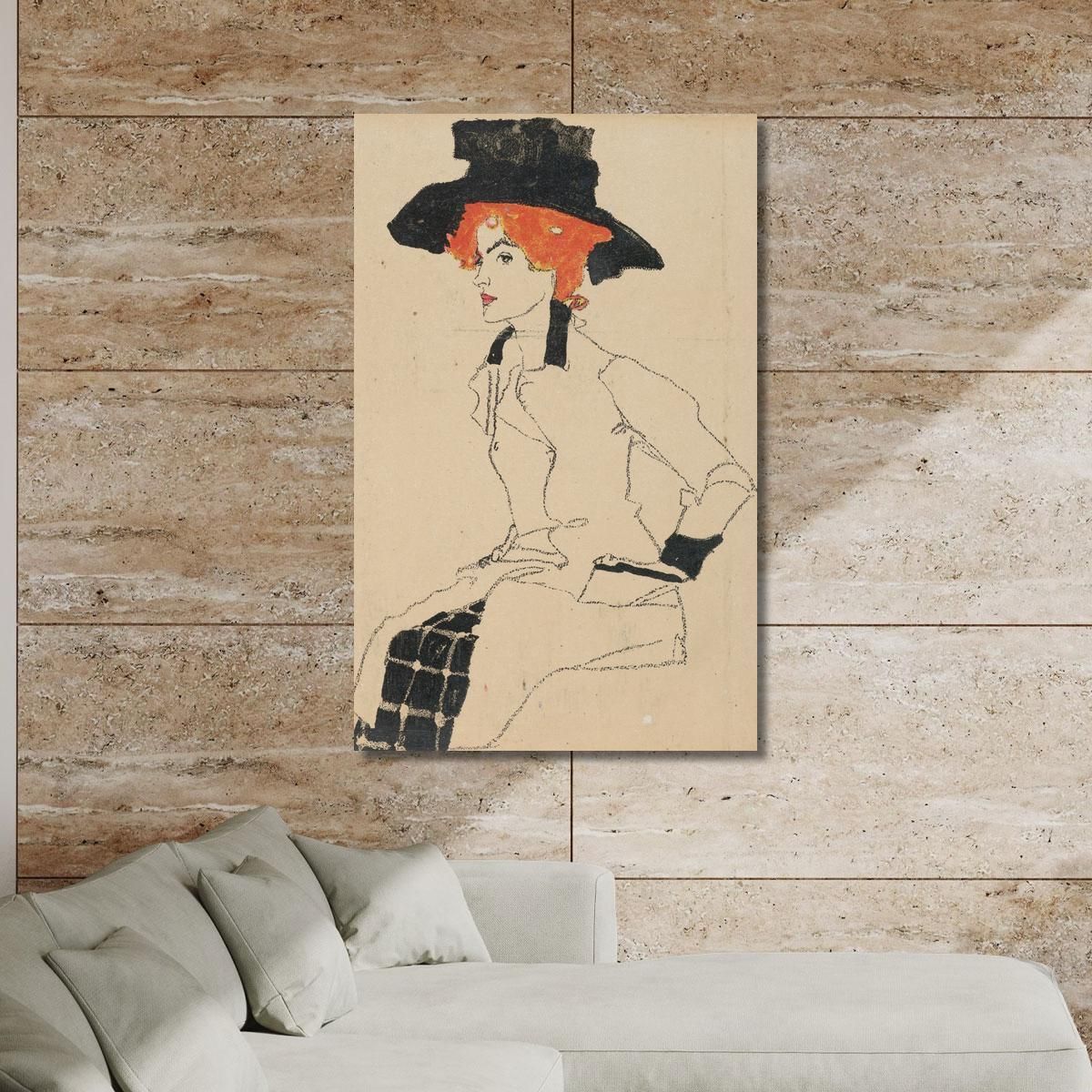 Ritratto Di Una Donna Egon Schiele esh118 quadro stampa su tela