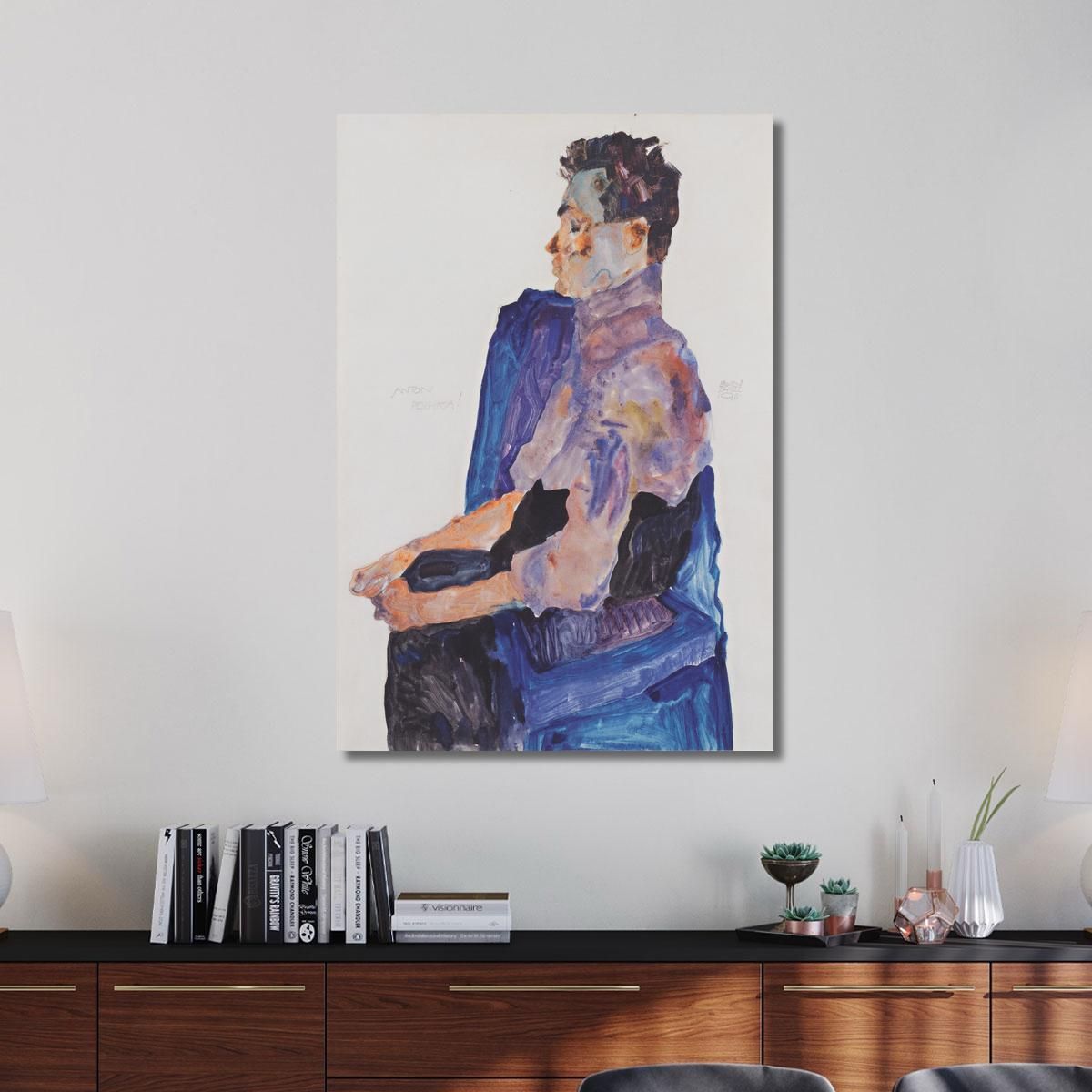 Ritratto Di Anton Peschka Egon Schiele esh119 quadro stampa su tela