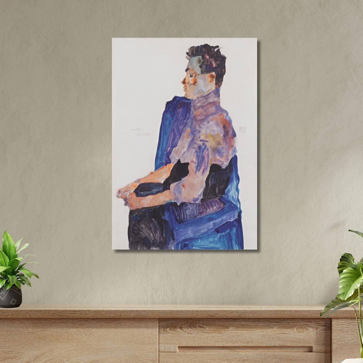 Ritratto Di Anton Peschka Egon Schiele esh119 quadro stampa su tela