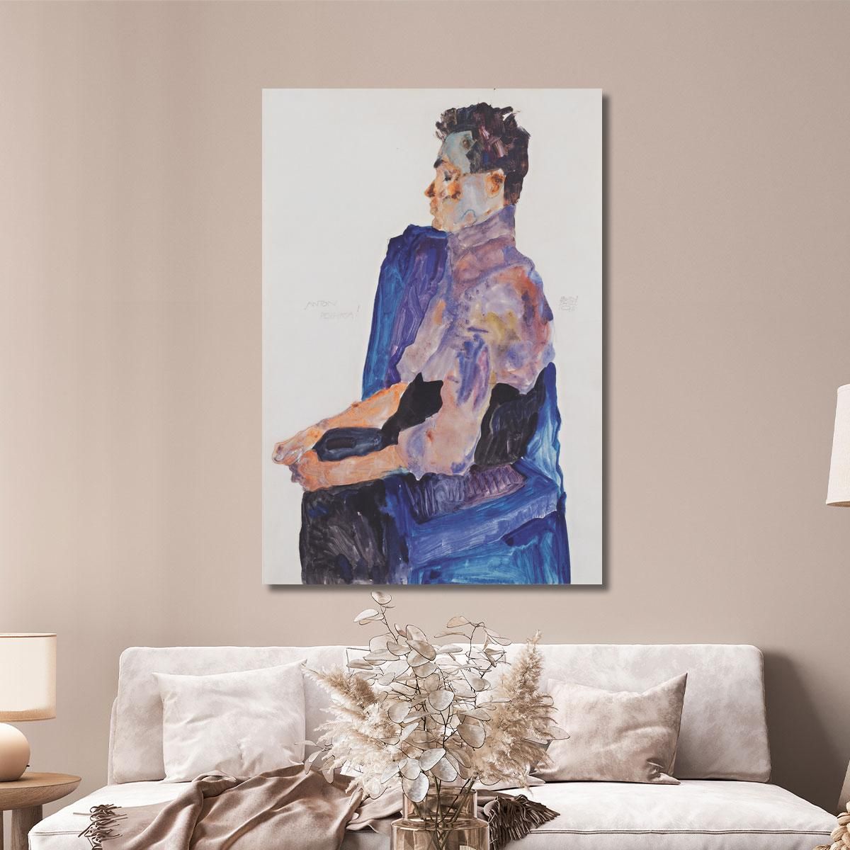 Ritratto Di Anton Peschka Egon Schiele esh119 quadro stampa su tela