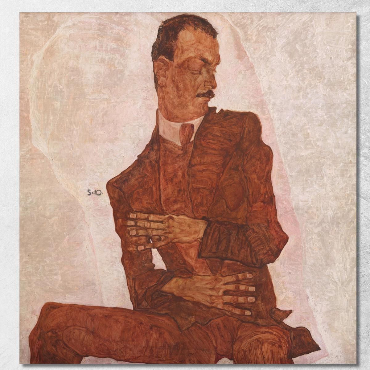 Ritratto Di Arthur Roessler Egon Schiele esh128 quadro stampa su tela Ritratto Di Arthur Roessler Egon Schiele esh128 quadro stampa su tela