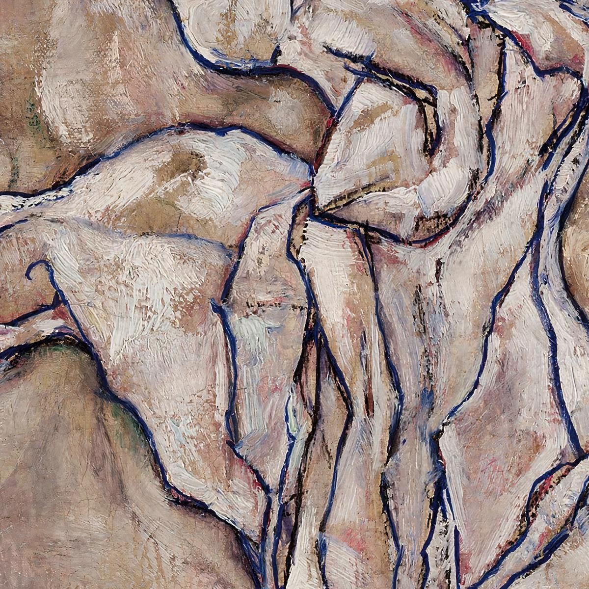 Donna Sdraiata Egon Schiele esh135 quadro stampa su tela
